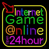 Internet Game Online Neon Sign