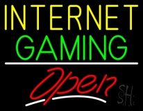 Internet Gaming Open Neon Sign