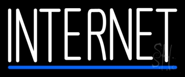 Internet Blue Line Neon Sign