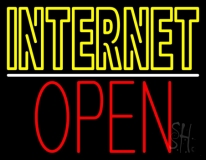 Internet Open Neon Sign