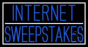 Internet Sweepstakes With White Border Neon Sign