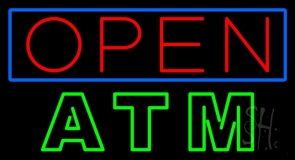 Open Atm Neon Sign
