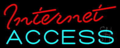 Red Internet Access Neon Sign