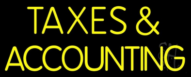 Taxes And Accounting 1 Neon Sign