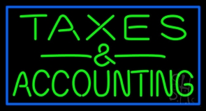 Taxes And Accounting 2 Neon Sign