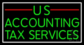 Us Accounting Tax Service 1 Neon Sign