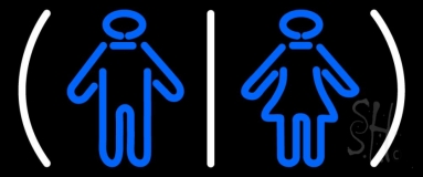 Restrooms Logo Neon Sign