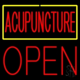 Acupuncture Block Open Neon Sign
