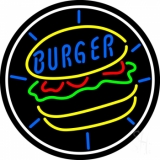 Burger Circle Neon Sign