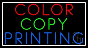 Color Copy Printing White Border Neon Sign