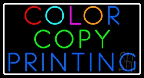 Color Copy Printing Neon Sign