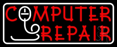 Computer Repair With Mouse Neon Sign