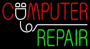 Computer Repair Without Border Neon Sign