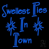Blue Swellest Pie In Town Neon Sign