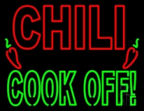 Chili Cook Off Double Stroke Neon Sign