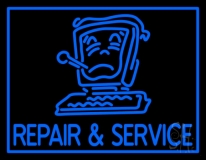 Computer Logo Repair And Service Neon Sign