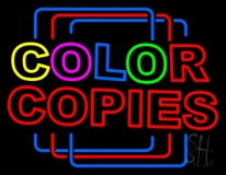 Double Stroke Multi Colored Color Copies Neon Sign