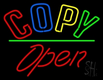 Double Stroke Multi Colored With Open 1 Neon Sign