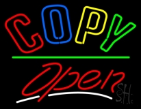 Double Stroke Multi Colored With Open 3 Neon Sign