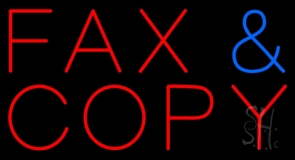 Fax Copy Neon Sign
