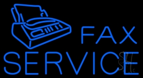 Fax Services With Logo Neon Sign