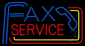 Fax Service With Logo Neon Sign