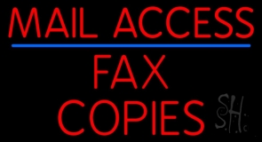 Mail Access Fax Copies Neon Sign