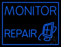 Monitor Repairs Neon Sign
