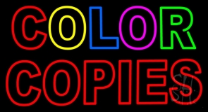 Multi Color Double Stroke Color Copies Neon Sign