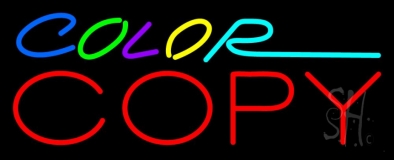 Multi Colored Color Copy Neon Sign