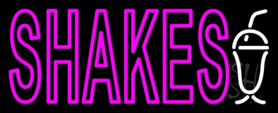 Pink Double Stroke Shakes Neon Sign
