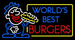 Worlds Best Burgers Neon Sign