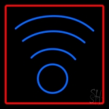 Blue Colored Wifi Logo Neon Sign