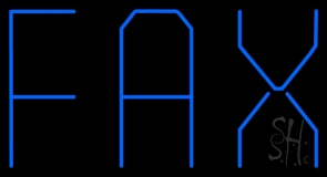 Blue Fax Neon Sign