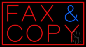 Fax Copy With Border Neon Sign