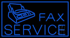 Fax Services Border With Logo Neon Sign