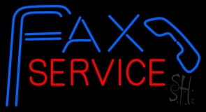 Fax Service With Logo 1 Neon Sign