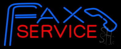Fax Service With Logo 2 Neon Sign