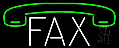 Fax With Logo 3 Neon Sign
