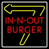 In N Out With Arrow Neon Sign