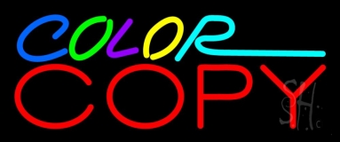 Multi Colored Color Copy 1 Neon Sign