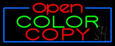 Open Color Copy 2 Neon Sign