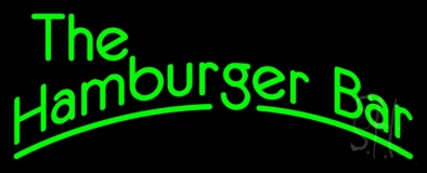 Green The Hamburger Bar Neon Sign