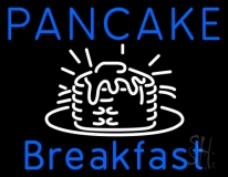 Blue Pancake Breakfast Neon Sign