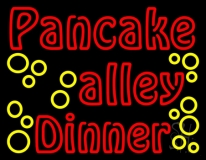 Double Stroke Pancake Alley Dinner Neon Sign