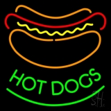 Green Hot Dogs Neon Sign