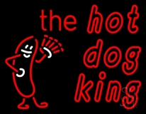 The Hot Dog King Neon Sign