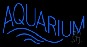 Blue Aquarium Block Neon Sign
