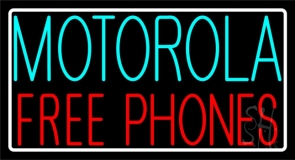 Blue Motorola Red Free Phone 1 Neon Sign