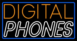 Digital Phones 3 Neon Sign